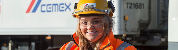Emily Luff, the only female candidate out of 14 successful apprentices on this year’s Cemex UK driver apprentice scheme